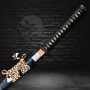 katana Hacuharu z uhlíkové oceli AISI 1095, reálný Hamon