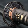 katana Hacuharu z uhlíkové oceli AISI 1095, reálný Hamon