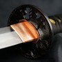 katana Hacuharu z uhlíkové oceli AISI 1095, reálný Hamon