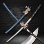 katana Hacuharu z uhlíkové oceli AISI 1095, reálný Hamon