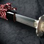 katana Arashinoumi z uhlíkové skládané oceli AISI 1075, reálný Hamon