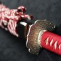 katana Arashinoumi z uhlíkové skládané oceli AISI 1075, reálný Hamon
