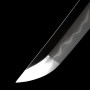 katana Arashinoumi z uhlíkové skládané oceli AISI 1075, reálný Hamon