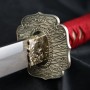katana Arashinoumi z uhlíkové skládané oceli AISI 1075, reálný Hamon