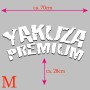 Samolepka - Zadní okno vozu Yakuza Premium v ​​bílém provedení