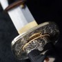 katana Dragon Dream Japanese Sword - T-10 Steel, Real Choji Hamon, Yokote