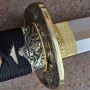 katana Dragon Dream Japanese Sword - T-10 Steel, Real Choji Hamon, Yokote