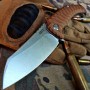 zavírací nůž ARES - linerlock, axiální ložiska hnědý - stonewash N690