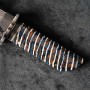 nůž TANTO Dellinger FEZÁ Braun Randy Feather Damascus Nr.2