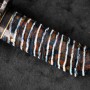 nůž TANTO Dellinger FEZÁ Braun Randy Feather Damascus Nr.12
