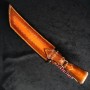 nůž TANTO Dellinger FEZÁ Braun Randy Feather Damascus Nr.13
