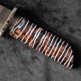nůž TANTO Dellinger FEZÁ Braun Randy Feather Damascus Nr.13