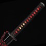 katana dragon horimono T-10 Carbon Steel, Real Suguha/Choji Hamon, Yokote