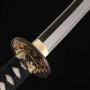 katana dragon flower horimono T-10 Carbon Steel, Real Suguha Hamon, Bo-Hi, Yokote
