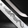 katana Manji dragon horimono T-10 Carbon Steel, Real Choji Hamon, Yokote