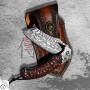 II. jakost - nůž zavírací Dellinger TANTO DACHSER VG-10 Damascus
