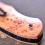 II. jakost - Lovecký zavírací damaškový nůž Dellinger Hunter Poplar Burl