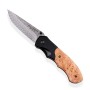 II. jakost - Lovecký zavírací damaškový nůž Dellinger Hunter Poplar Burl