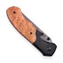 II. jakost - Lovecký zavírací damaškový nůž Dellinger Hunter Poplar Burl