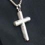 křížek Silver Spirit Cross s řetízkem - damascus