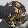 Luxusní replika meče katana Doragon Shinsei 2,30 Shaku, uhlíková ocel T-10, reálný hamon Gunome, Dia