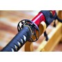 katana AKAI TAKE z překládané oceli AISI 1095 s reálným hamonem