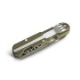 BIVOUAC CAMP KNIFE ARMY GREEN HANDLE - TEXTILE POUCH - FORK and SPOON