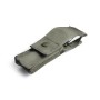 BIVOUAC CAMP KNIFE ARMY GREEN HANDLE - TEXTILE POUCH - FORK and SPOON