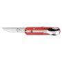 BIVOUAC FRENCH NAVY CAMP KNIFE RED HANDLE - TEXTILE POUCH - FORK and SPOON