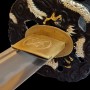 katana Akai Kawa z překládané oceli AISI 1075 s reálným hamonem