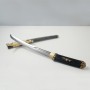 Japanese Sunnobi tanto - Aikuchi, Folded Steel, Real Gunome Hamon