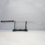Sakura chirashi kashirae Katana Sword, T-10 Choji Steel, Real Choji Hamon