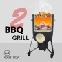 Keramický Rocket Stove Grill 4v1 – multifunkční venkovní kuchyně