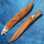 jedinečný nůž Dellinger BLOMMA Randy Feather Mammut Damascus
