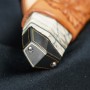 jedinečný nůž Dellinger BLOMMA Randy Feather Mammut Damascus