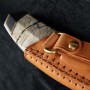 jedinečný nůž Dellinger BLOMMA Randy Feather Mammut Damascus