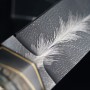 jedinečný nůž Dellinger BLOMMA Randy Feather Mammut Damascus