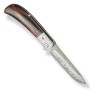 Lovecký zavírací damaškový nůž Dellinger Scorpion Iron-Wood Flipper