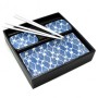 porcelánový servis na SUSHI - Shibori Blue BOX, 2osoby