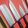 sada nožů II tsuchime - box 4 ks Sekyriu Japan, hnědá rukojeť