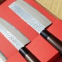 sada nožů Tsuchime - box 3 ks Sekyriu Japan, hnědá rukojeť