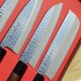 sada nožů Tsuchime - box 4 ks Sekyriu Japan, hnědá rukojeť