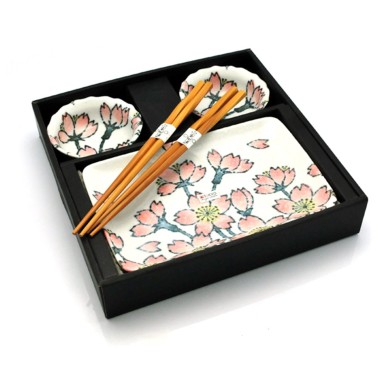 porcelánový servis na SUSHI - Flowers