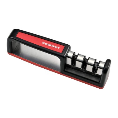 Tříkomorový brousek na nože SUNCRAFT pro leváky i praváky