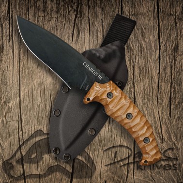 taktický nůž CHARON III Radim Dachs, Brown Kydex N690