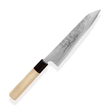 nůž Gyuto / Chef 210 mm - KIYA - Suminagashi White - Damascus 11 layers