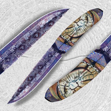 nůž lovecký Dellinger EVIL DRAGON Blue Laminated Nr. 5