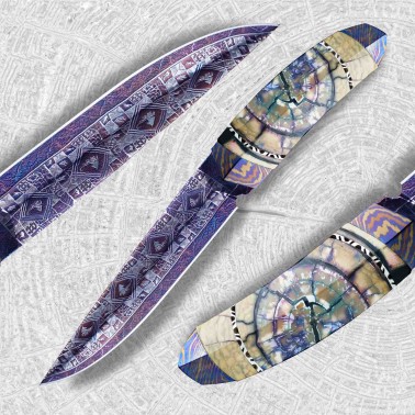 nůž lovecký Dellinger EVIL DRAGON Blue Laminated Nr. 11