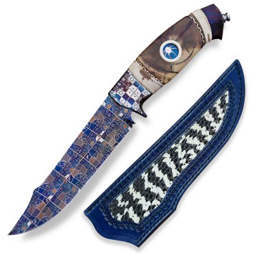 nůž lovecký Dellinger SPIDER Blue Laminated Nr. 3