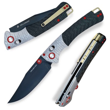 zavírací nůž Dellinger Indian carbon edition S90V-DLC - II. jakost